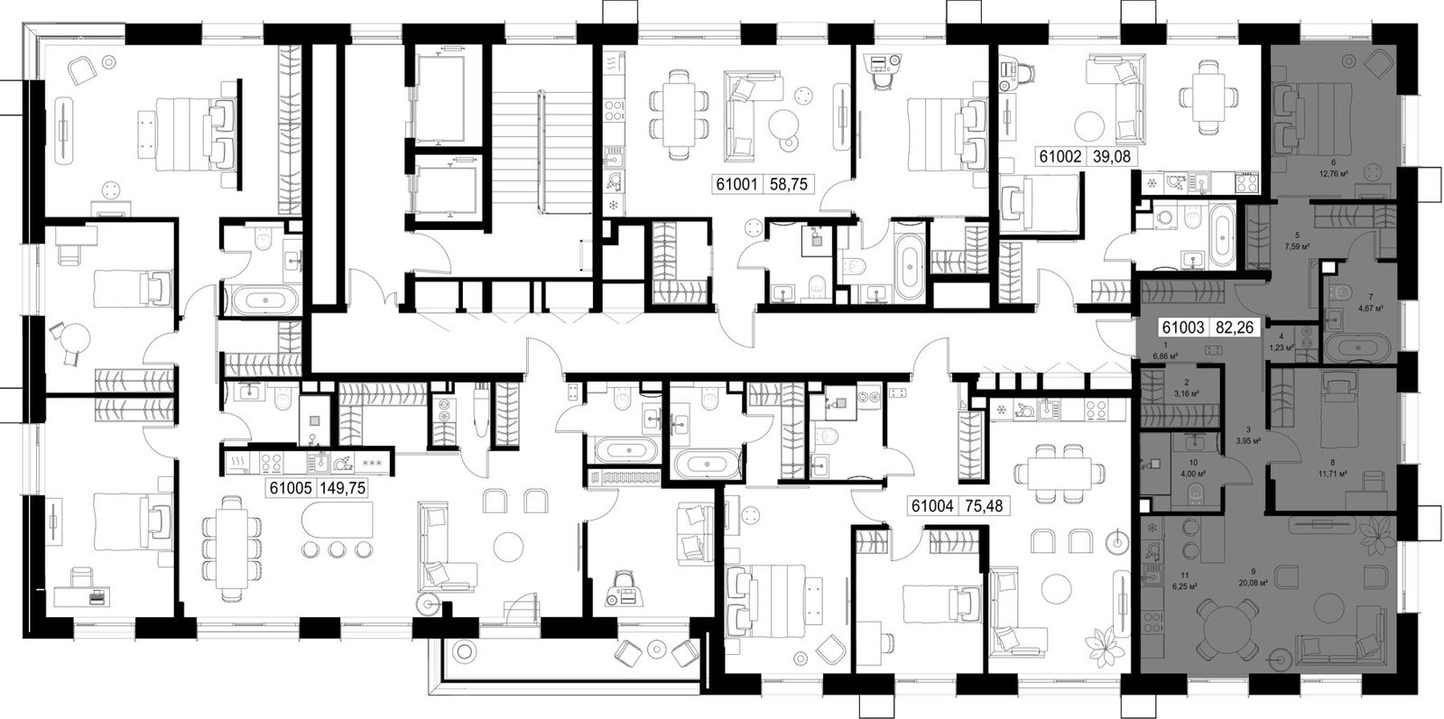2-комнатная квартира, 82,3 м² — фото 2