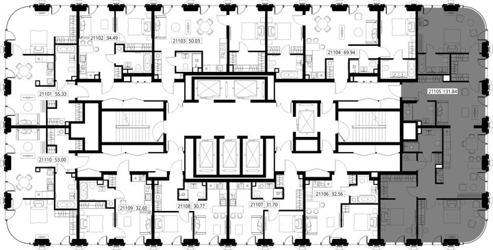 3-комнатная квартира, 132,8 м² — фото 2