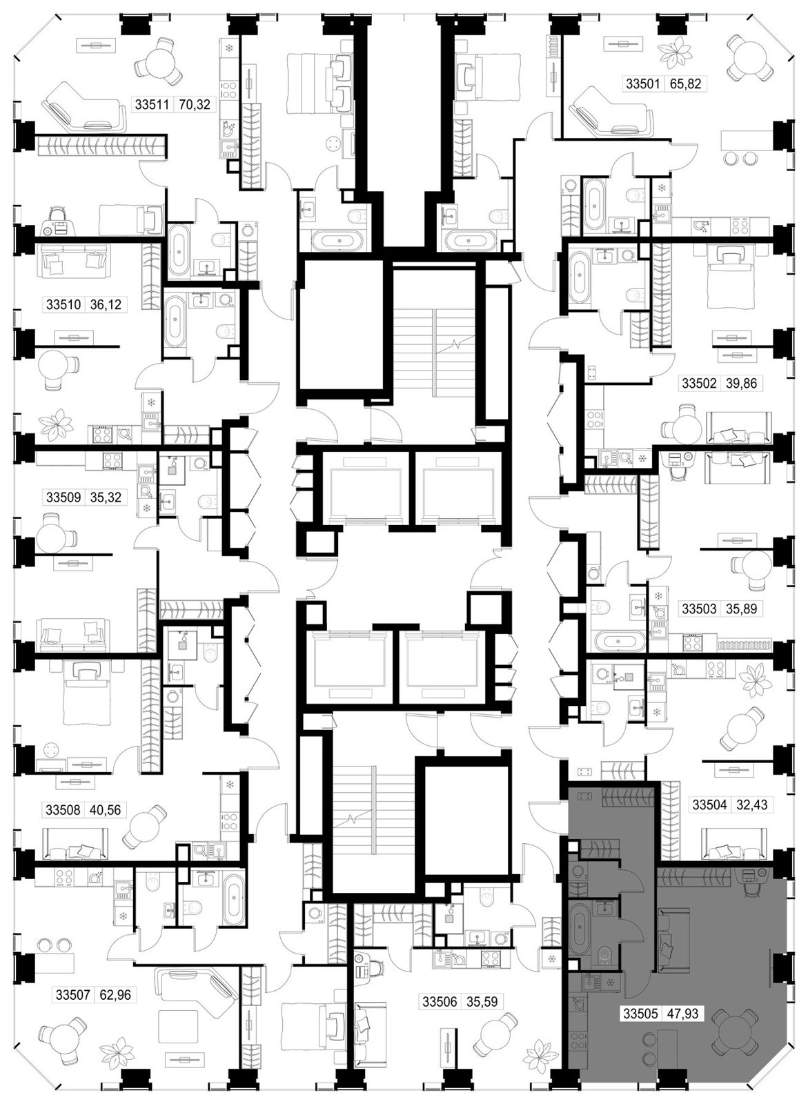 1-комнатная квартира, 47,9 м² — фото 3