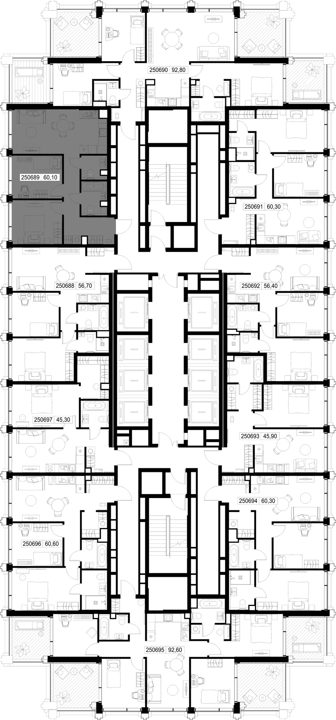 2-комнатная квартира, 60,1 м² — фото 2