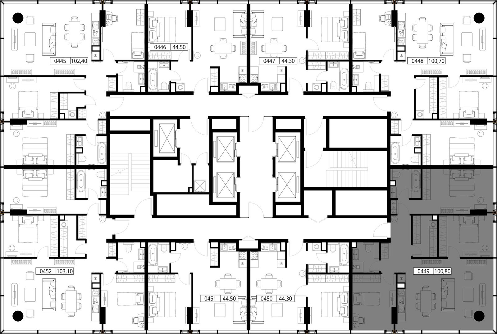 3-комнатная квартира, 100,8 м² — фото 2