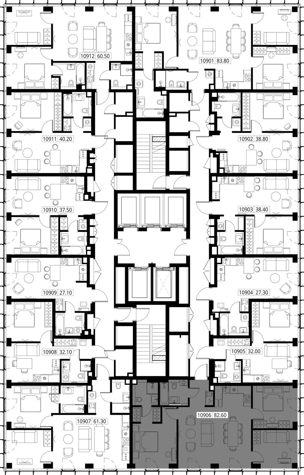 3-комнатная квартира, 82,6 м² — фото 2