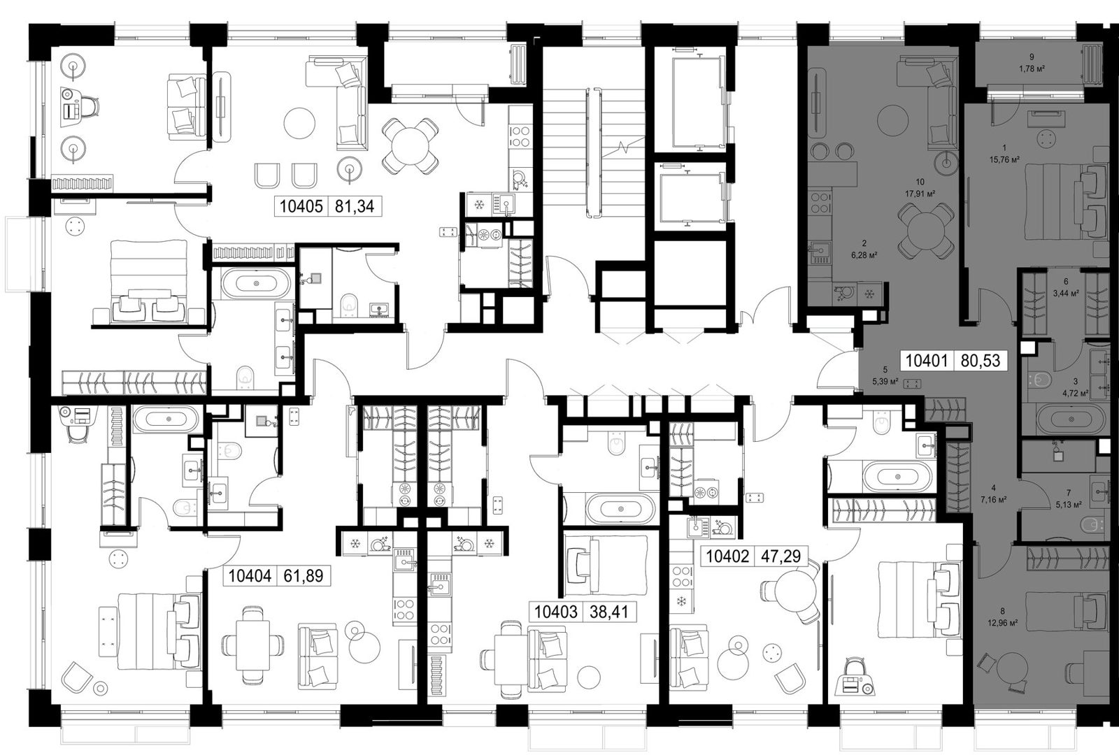 2-комнатная квартира, 80,5 м² — фото 2