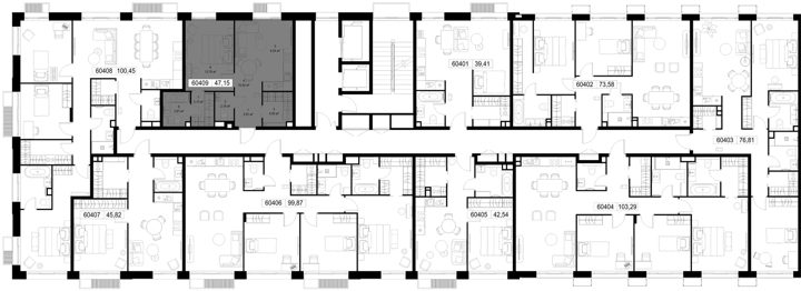 1-комнатная квартира, 47,1 м² — фото 2