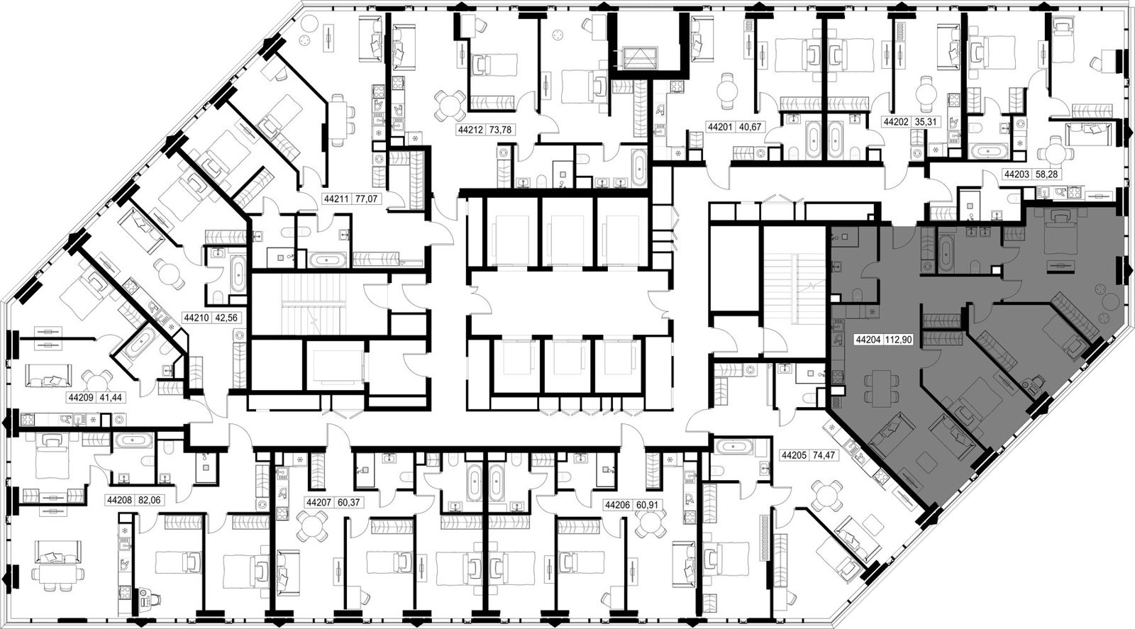 3-комнатная квартира, 112,9 м² — фото 2