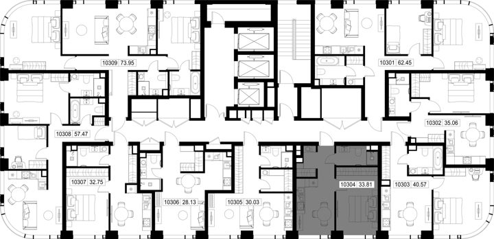 1-комнатная квартира, 33,8 м² — фото 2