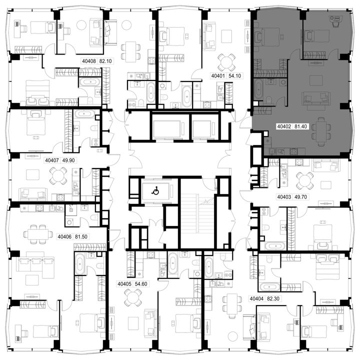 2-комнатная квартира, 81,4 м² — фото 2