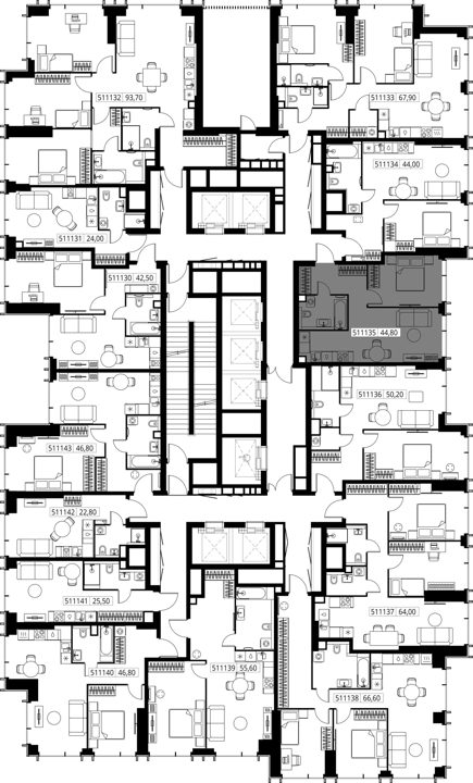 1-комнатная квартира, 44,8 м² — фото 2