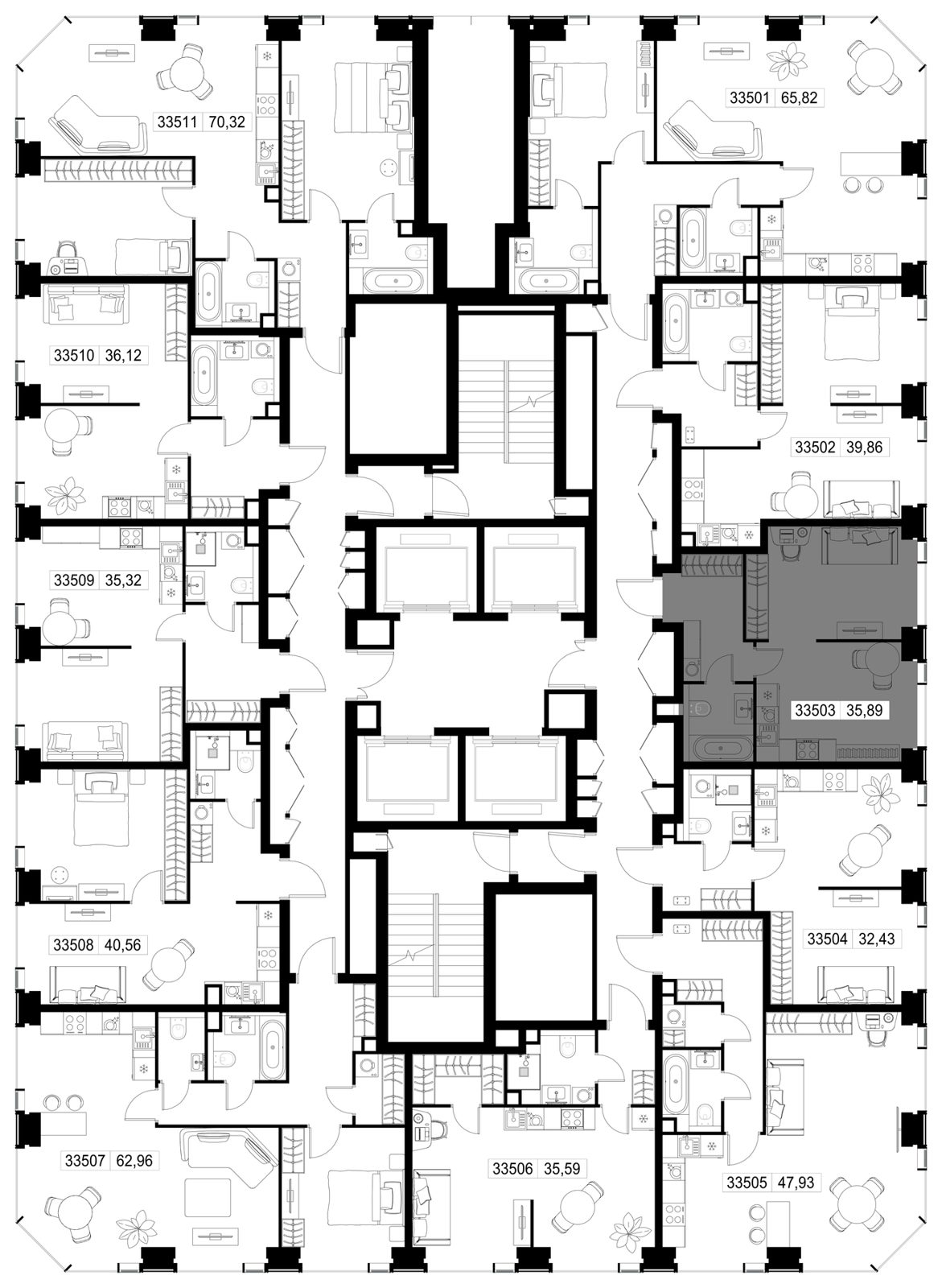 1-комнатная квартира, 35,9 м² — фото 3