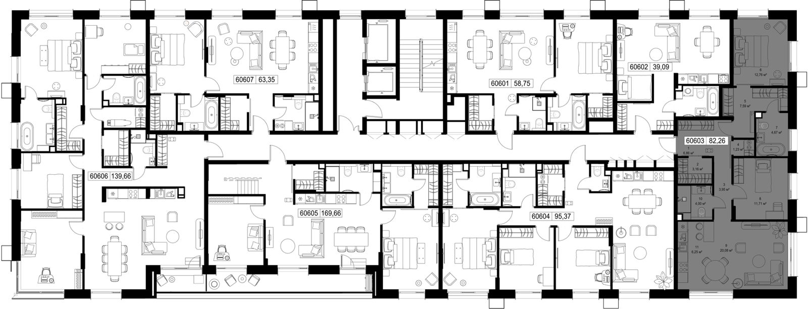 2-комнатная квартира, 82,3 м² — фото 2