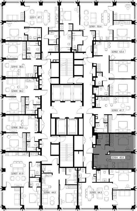 1-комнатная квартира, 40,8 м² — фото 2