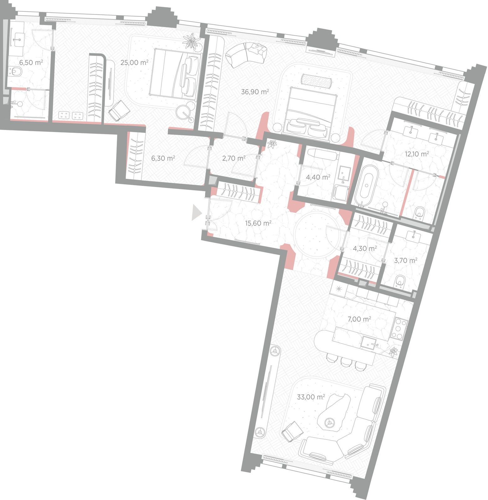 2-комнатная квартира, 157,5 м²