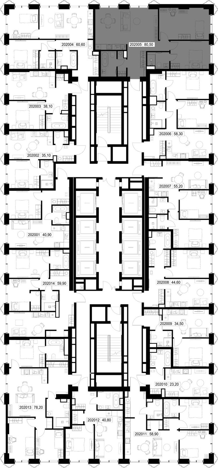 2-комнатная квартира, 80,5 м² — фото 2