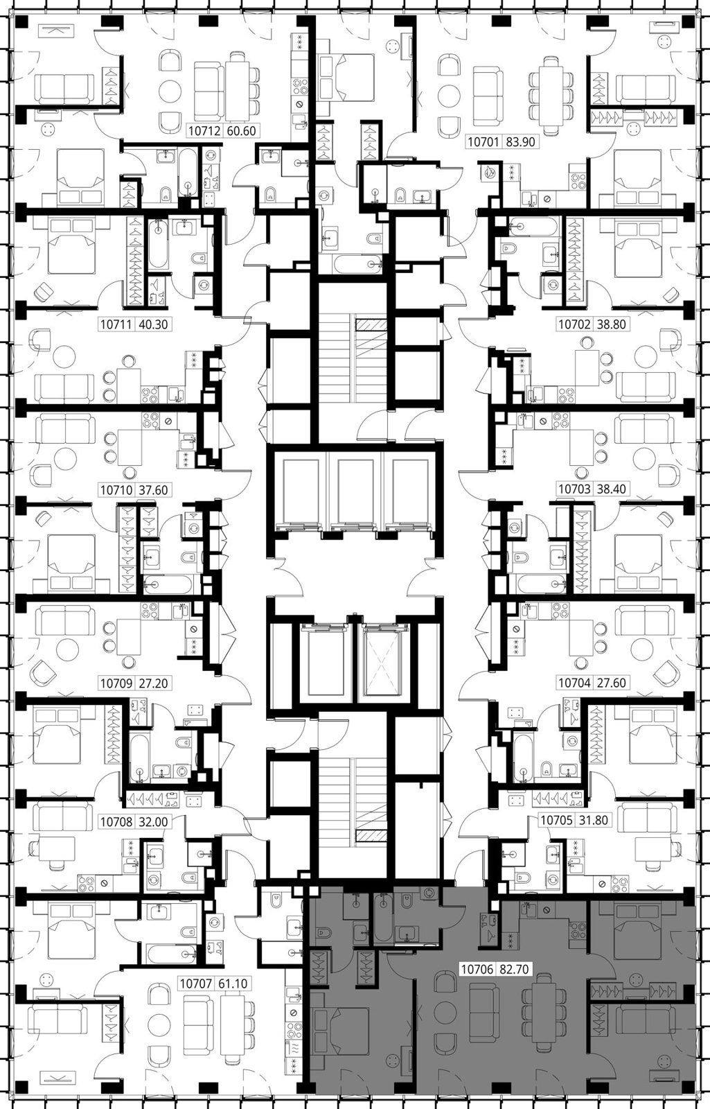 3-комнатная квартира, 82,7 м² — фото 2