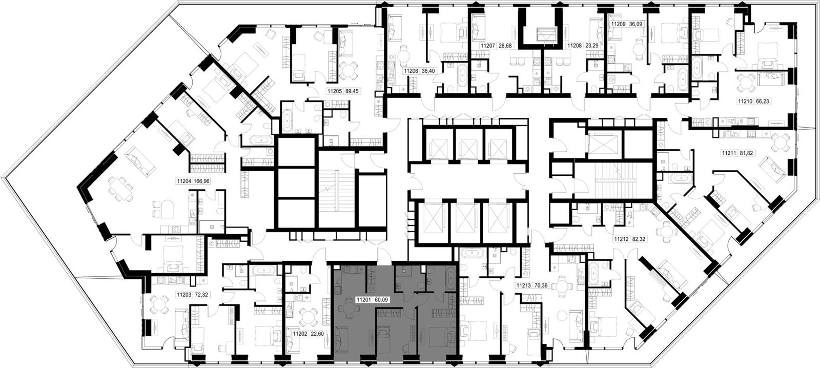 2-комнатная квартира, 60,6 м² — фото 3