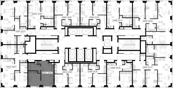 1-комнатная квартира, 35,8 м² — фото 2