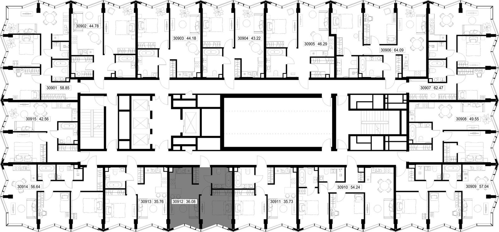 1-комнатная квартира, 36,1 м² — фото 2