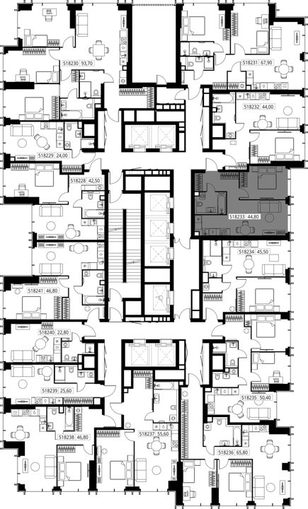 1-комнатная квартира, 44,8 м² — фото 2