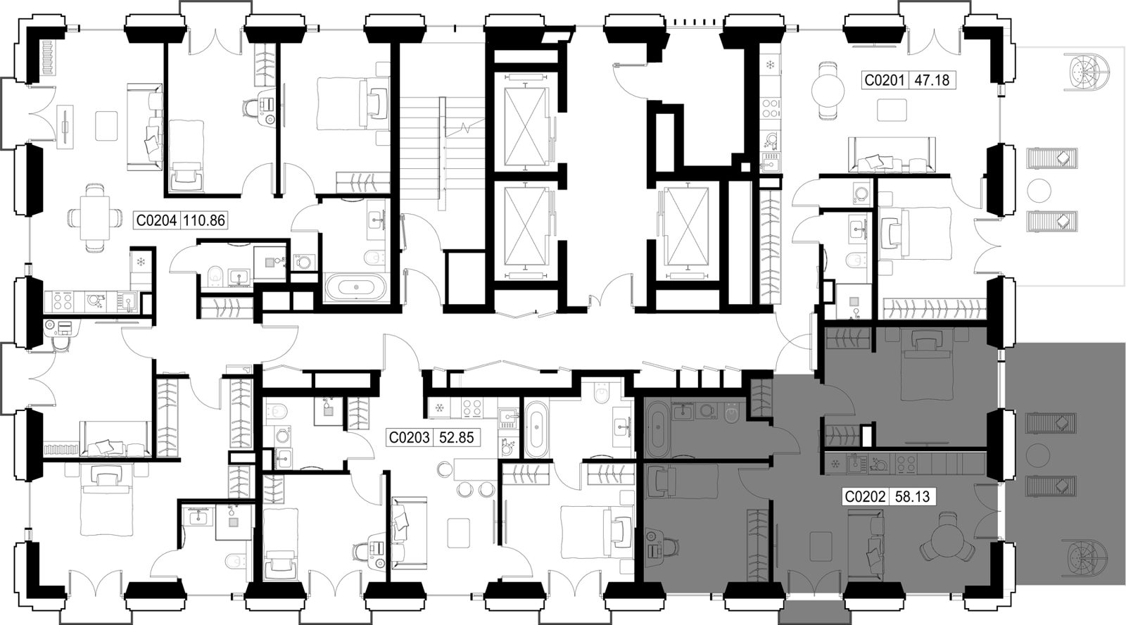 2-комнатная квартира, 64,9 м² — фото 2