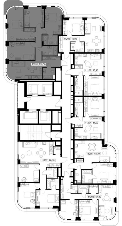 4-комнатная квартира, 110,5 м² — фото 2