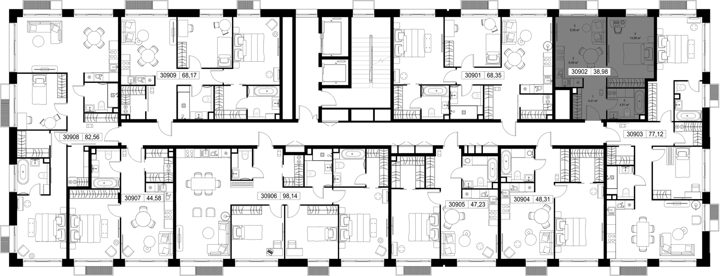 1-комнатная квартира, 39 м² — фото 3