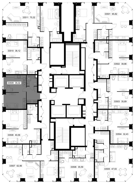 1-комнатная квартира, 35,3 м² — фото 3