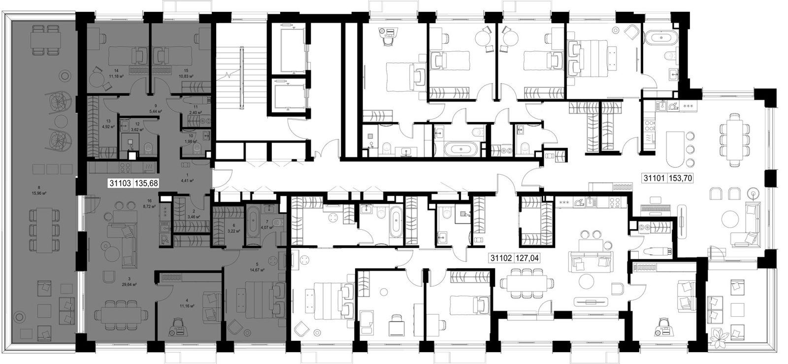4-комнатная квартира, 135,7 м² — фото 2