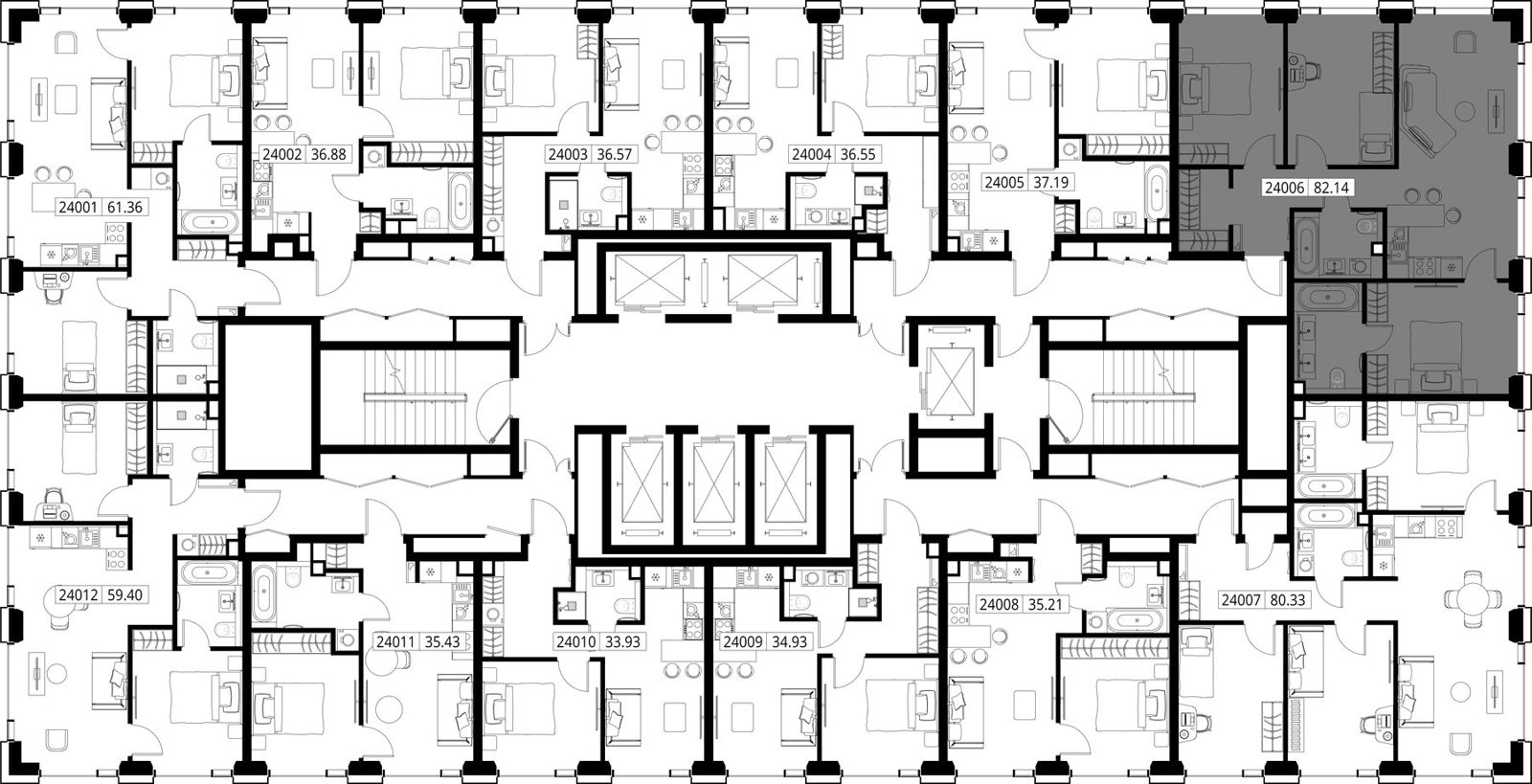 3-комнатная квартира, 82,1 м² — фото 2