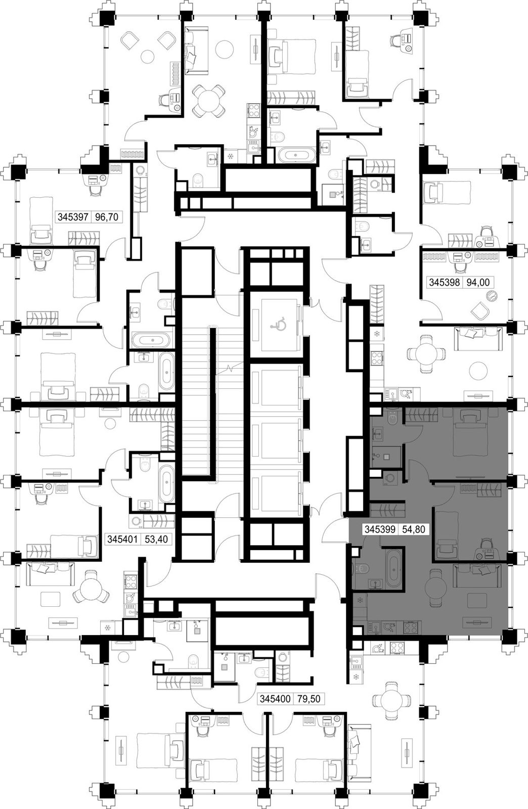 2-комнатная квартира, 54,8 м² — фото 2