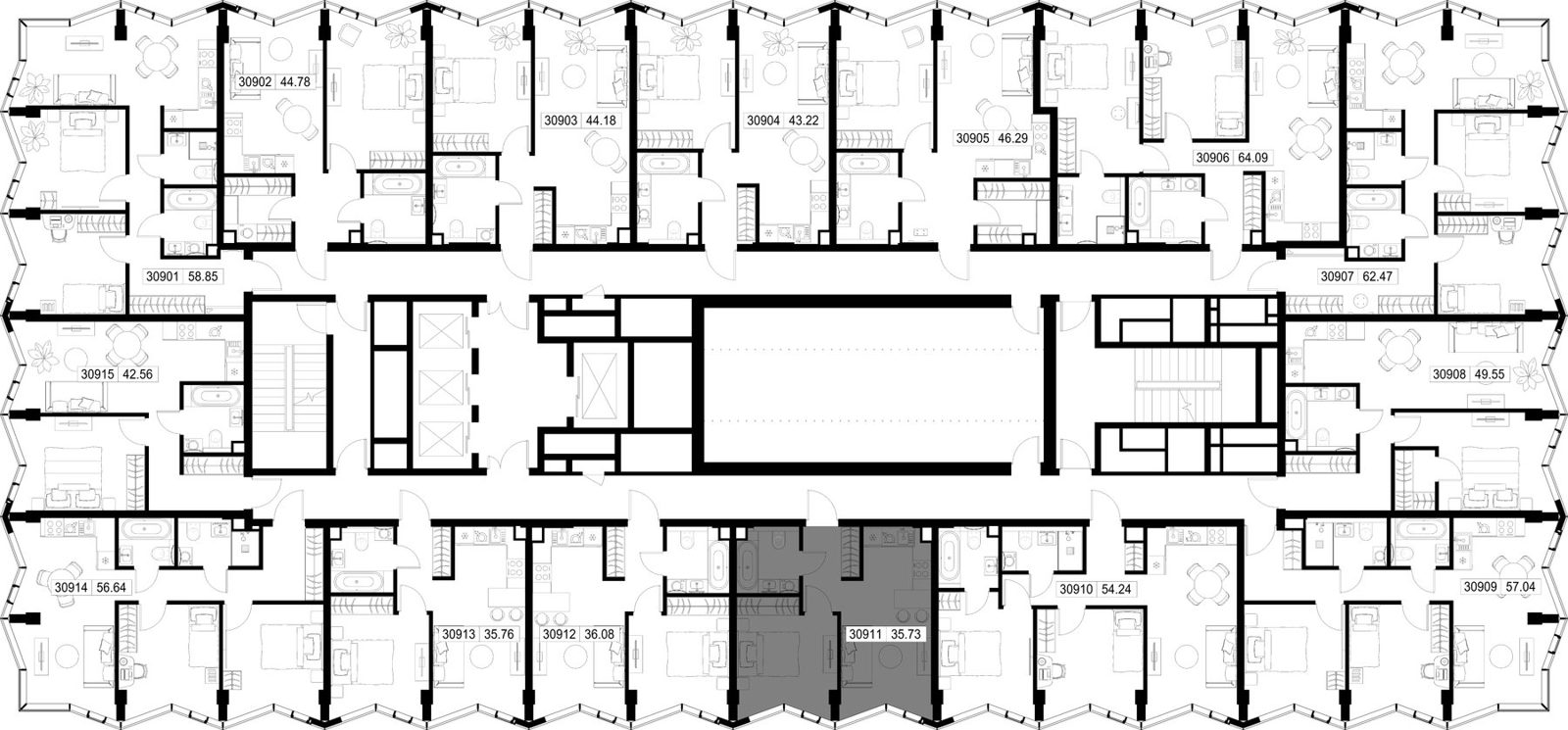 1-комнатная квартира, 35,7 м² — фото 2