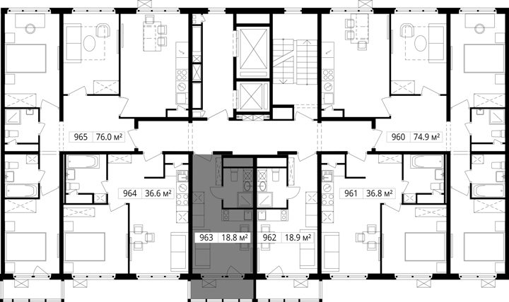 Квартира-студия, 18,8 м² — фото 2