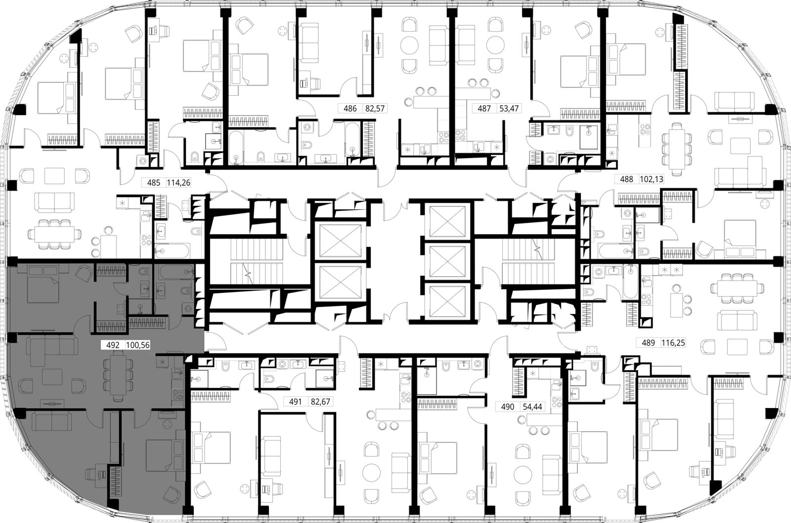 3-комнатная квартира, 100,4 м² — фото 2