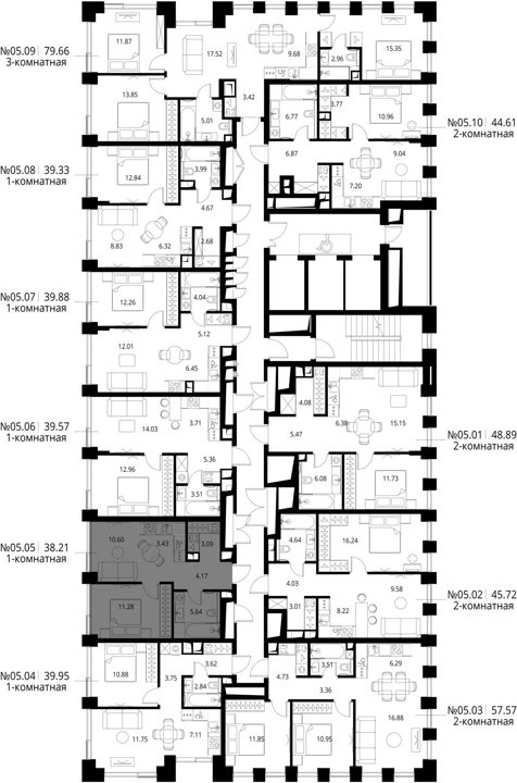 1-комнатная квартира, 38,2 м² — фото 2
