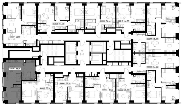 1-комнатная квартира, 44,2 м² — фото 2