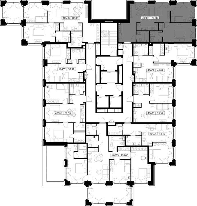 2-комнатная квартира, 70,7 м² — фото 2