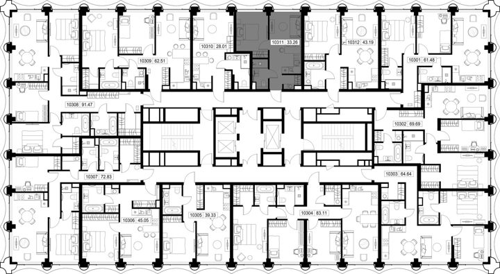1-комнатная квартира, 33,3 м² — фото 2