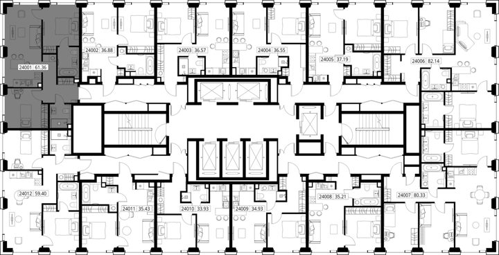 2-комнатная квартира, 61,4 м² — фото 2