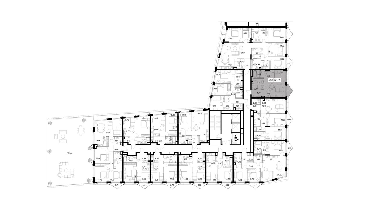 1-комнатная квартира, 50,6 м² — фото 2