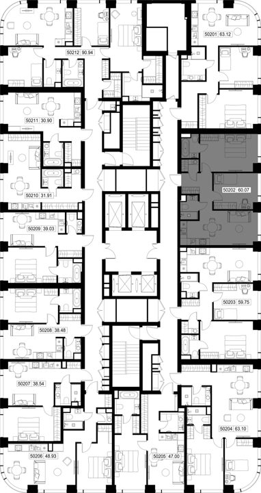 2-комнатная квартира, 60,1 м² — фото 2
