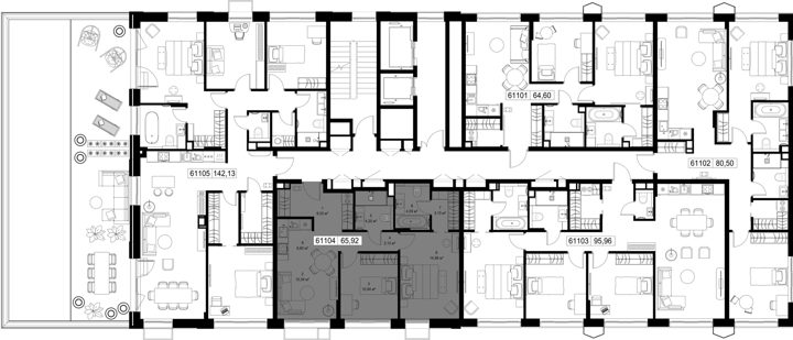 2-комнатная квартира, 65,9 м² — фото 2