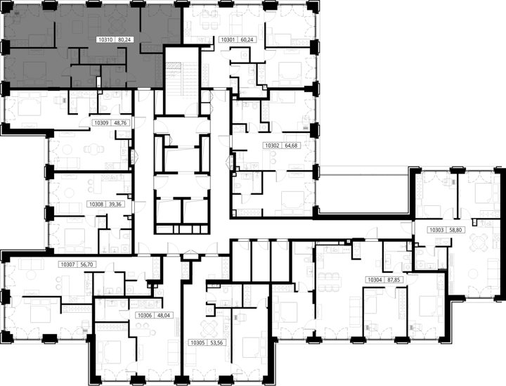 3-комнатная квартира, 80,2 м² — фото 2