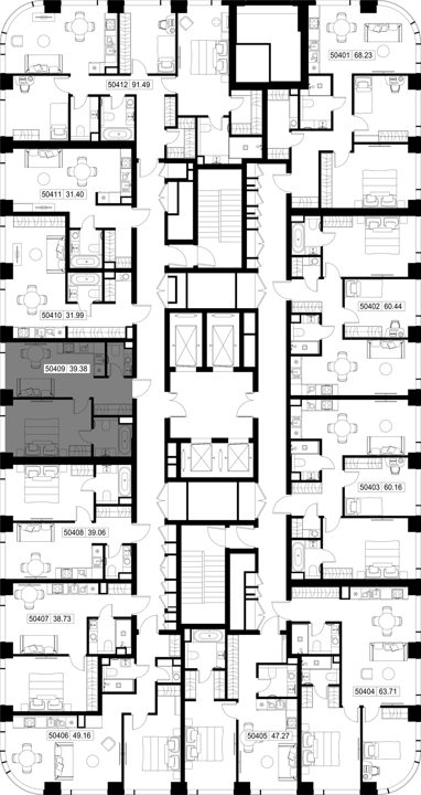 1-комнатная квартира, 39,4 м² — фото 2