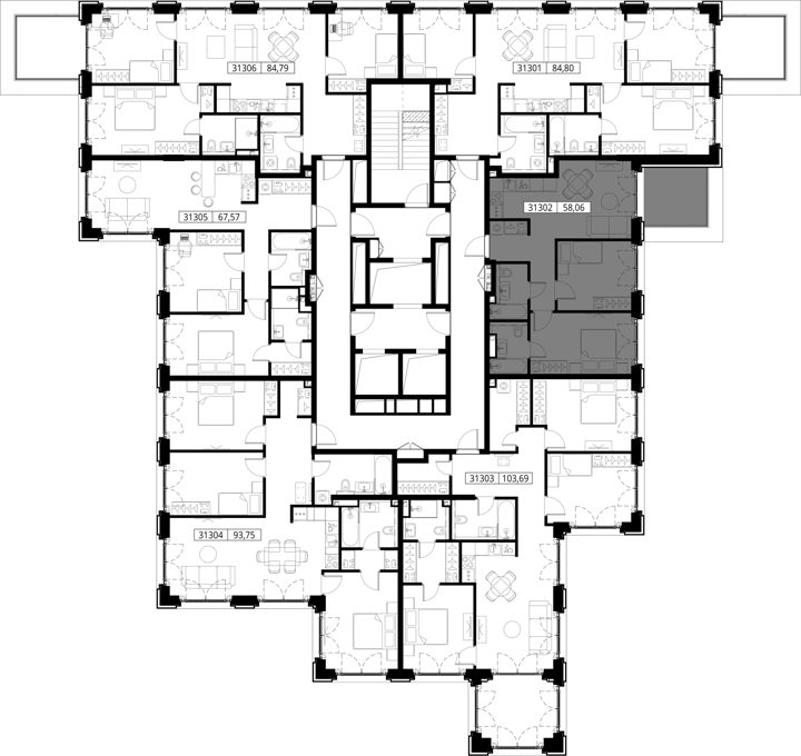 2-комнатная квартира, 58,1 м² — фото 2