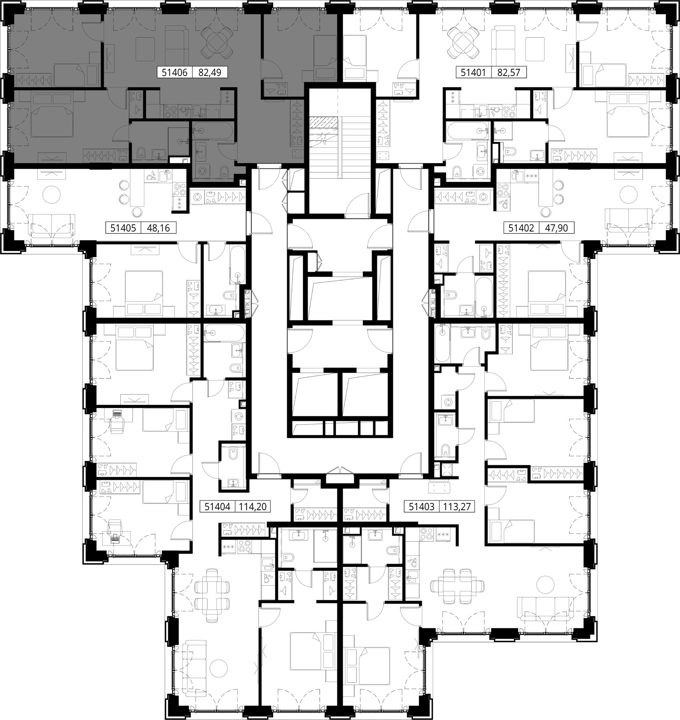 3-комнатная квартира, 82,5 м² — фото 2