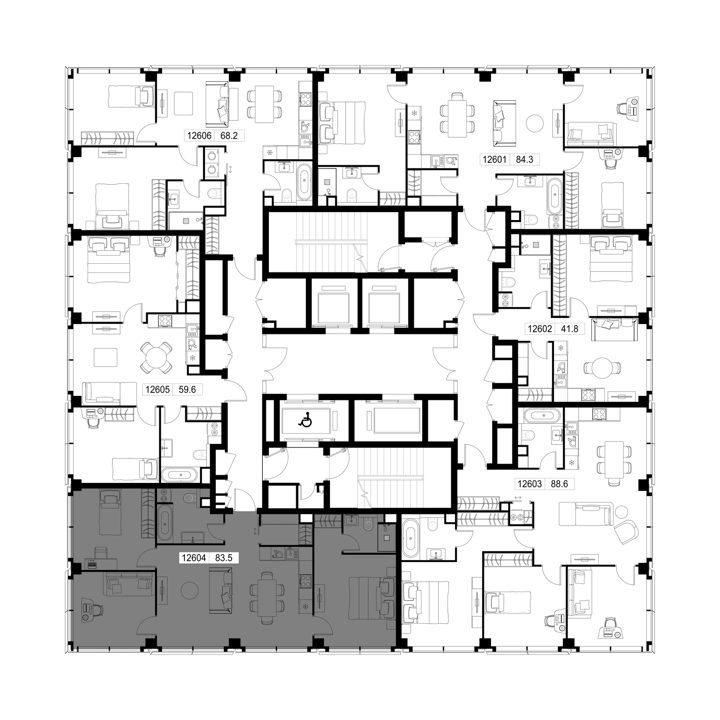 3-комнатная квартира, 83,5 м² — фото 2
