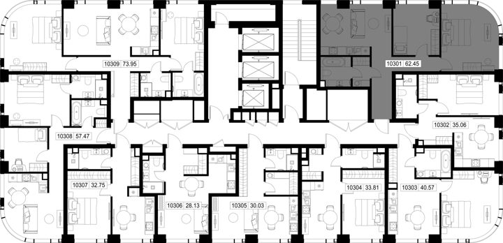 2-комнатная квартира, 62,5 м² — фото 2