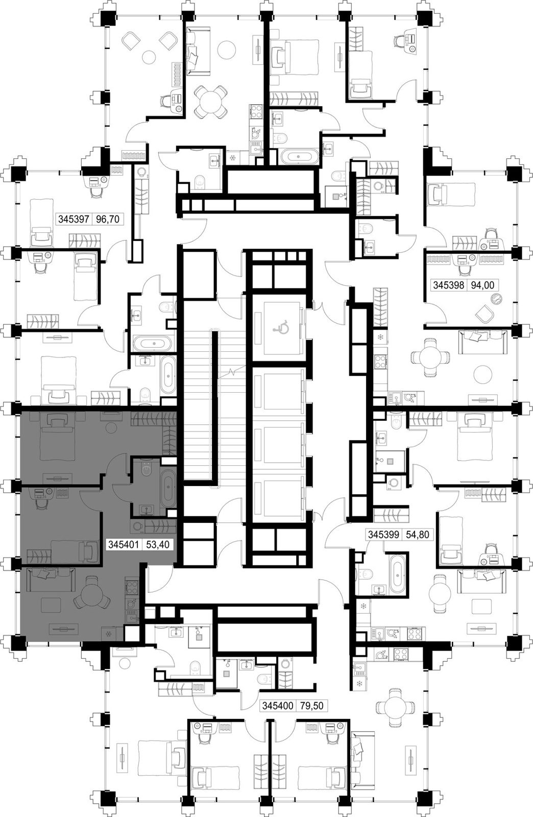 2-комнатная квартира, 53,4 м² — фото 2