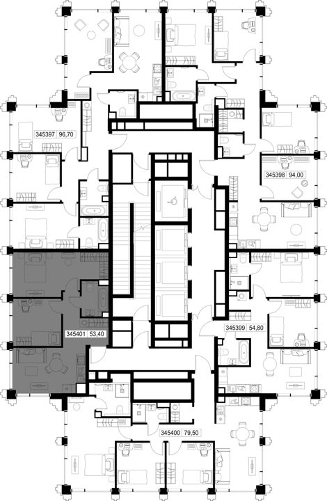 2-комнатная квартира, 53,4 м² — фото 2