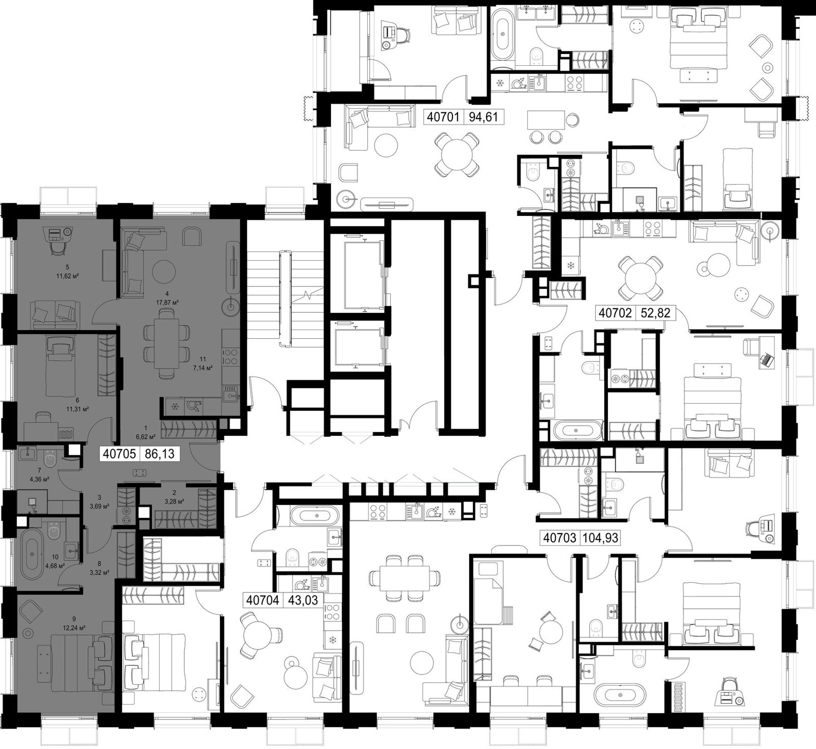3-комнатная квартира, 86,1 м² — фото 2