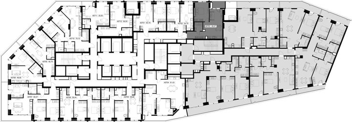 1-комнатная квартира, 49,5 м² — фото 2
